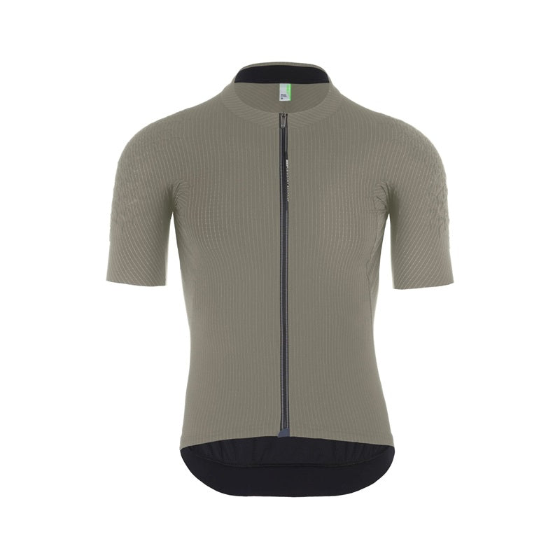 Q36.5 Dottore Grid Skin Jersey Short Sleeve Olive Green