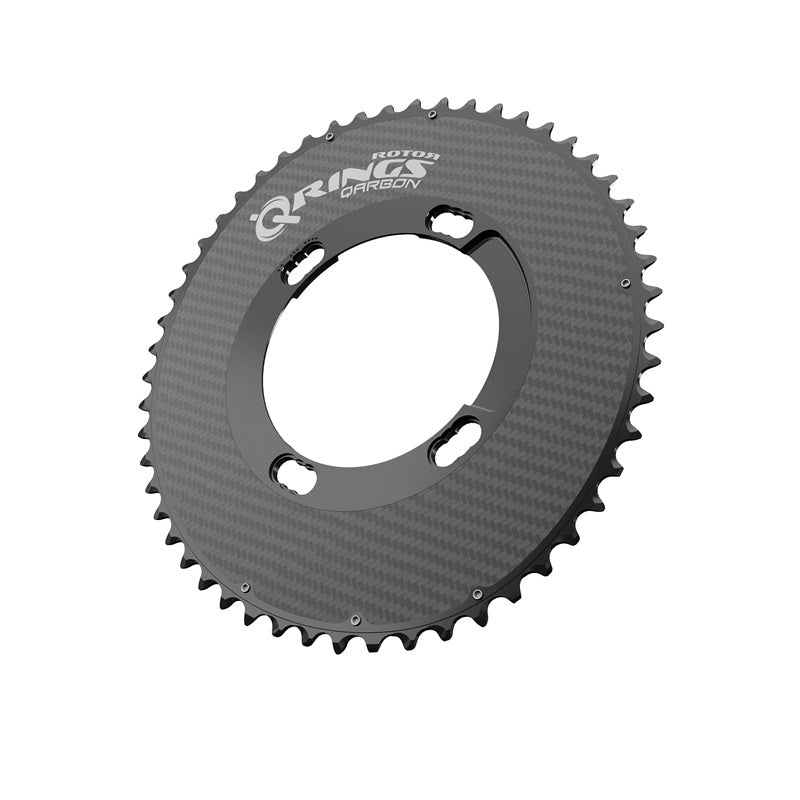 Rotor Qarbon Oval Q-Ring BCD110x4 Outer Carbon Chainring for Shimano